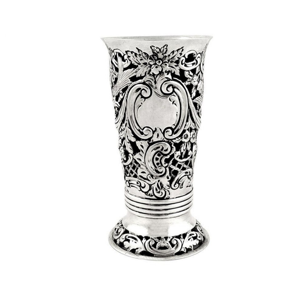 Antique Victorian Sterling Silver 'Bird' Vase 1899