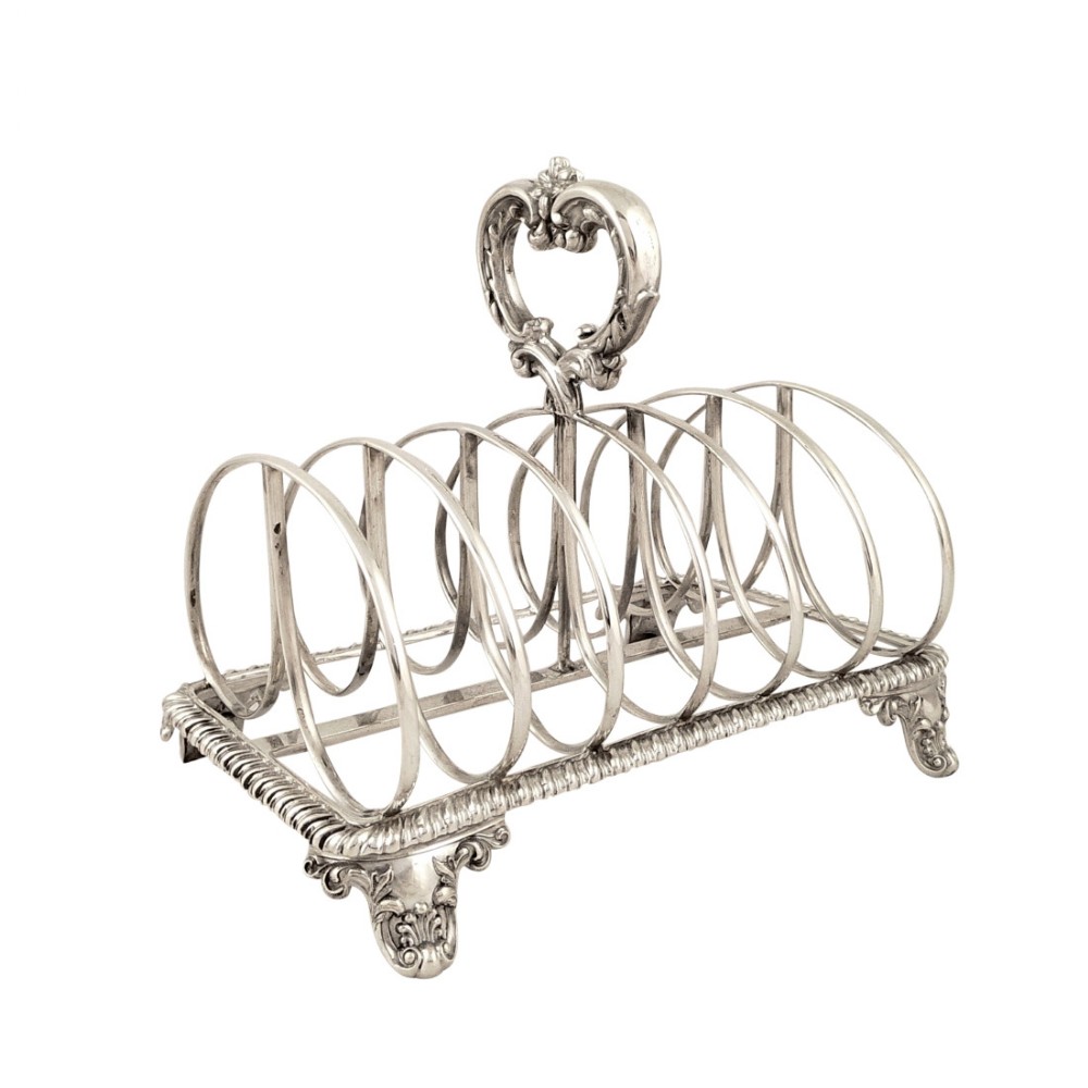 Antique William IV Sterling Silver Toastrack / Letter Rack 1835