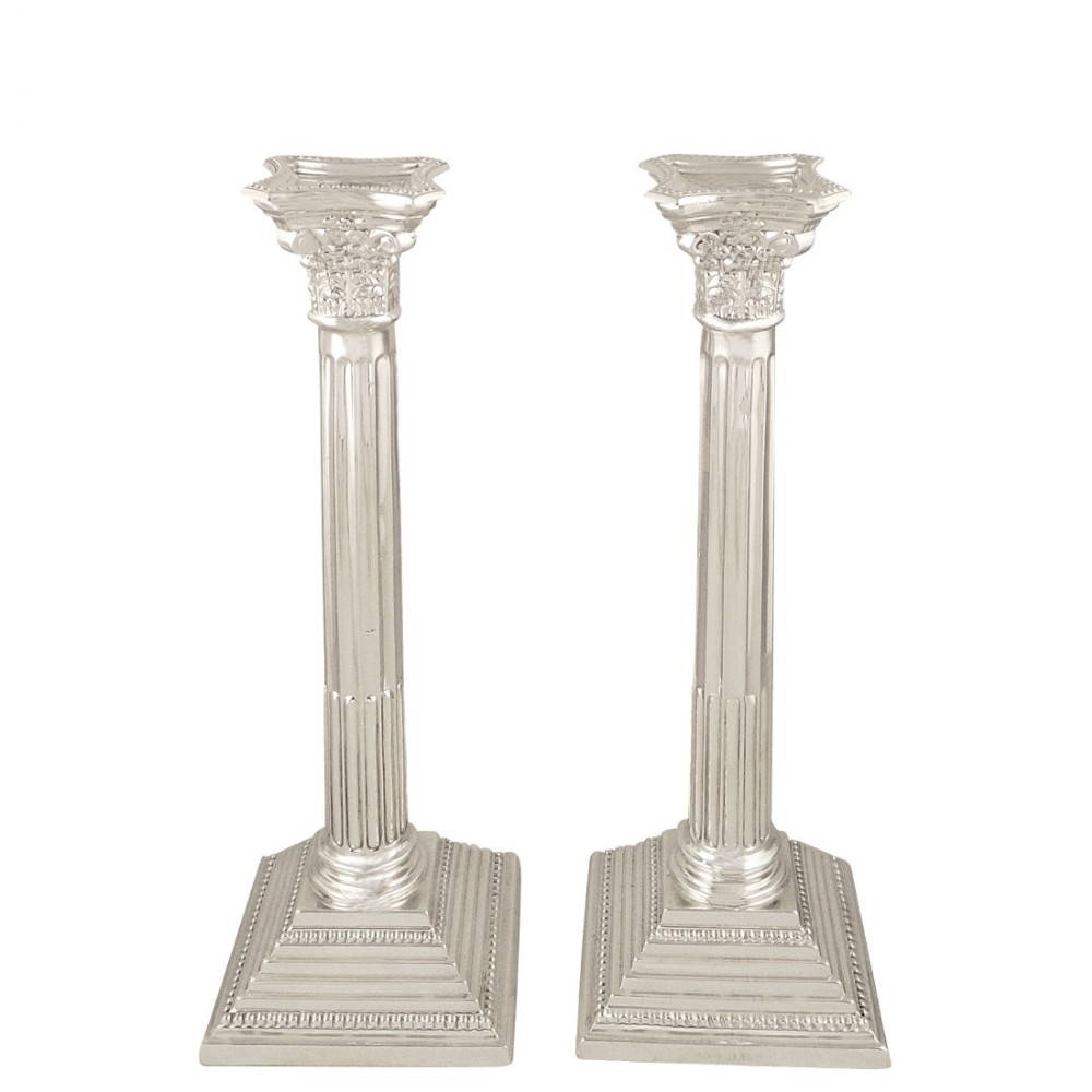 Pair of Antique Sterling Silver 11