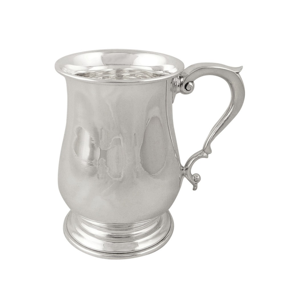 Antique Sterling Silver Pint Mug / Tankard