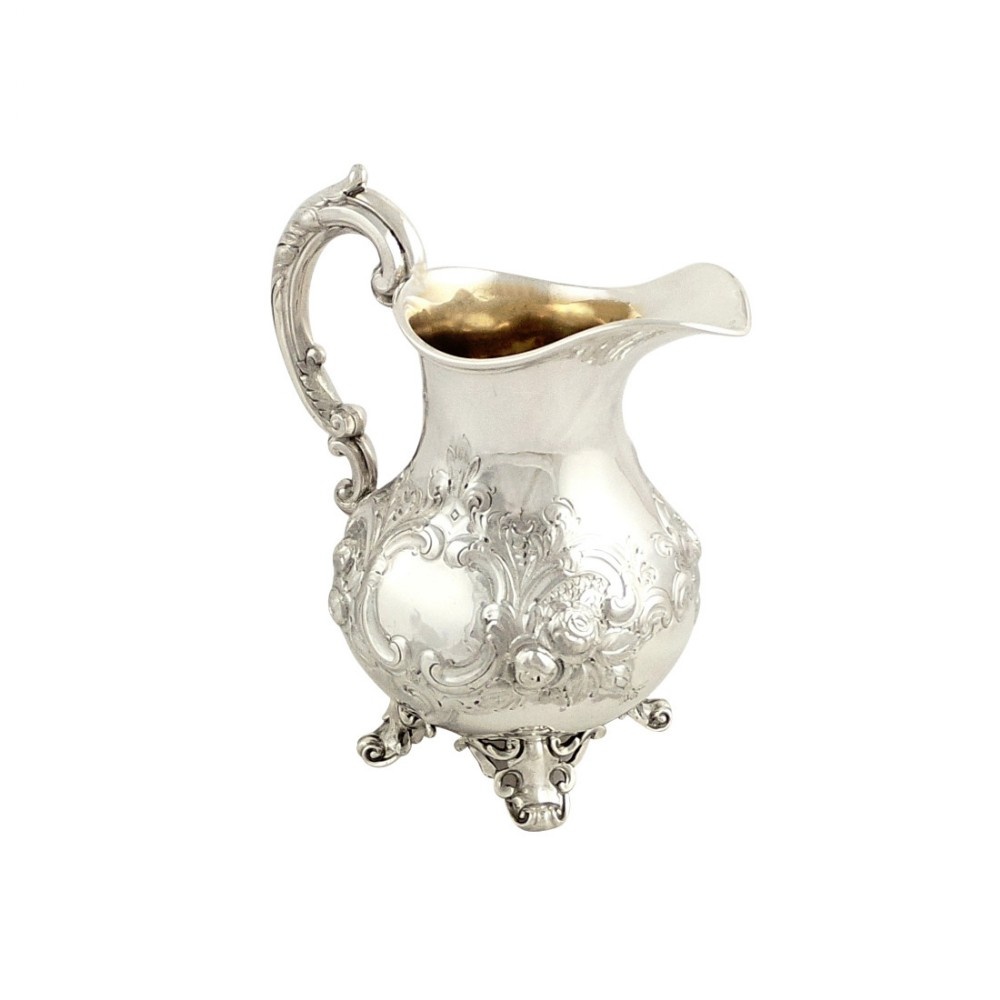 Antique Victorian Sterling Silver Jug 1877