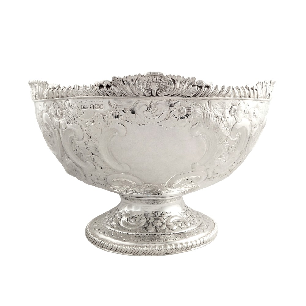 Large Antique Sterling Silver Presentation Bowl 1896 - 917g