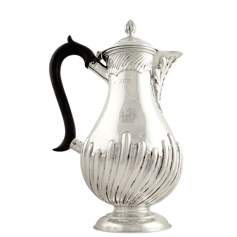 Antique Victorian Sterling Silver Water Pot 1895