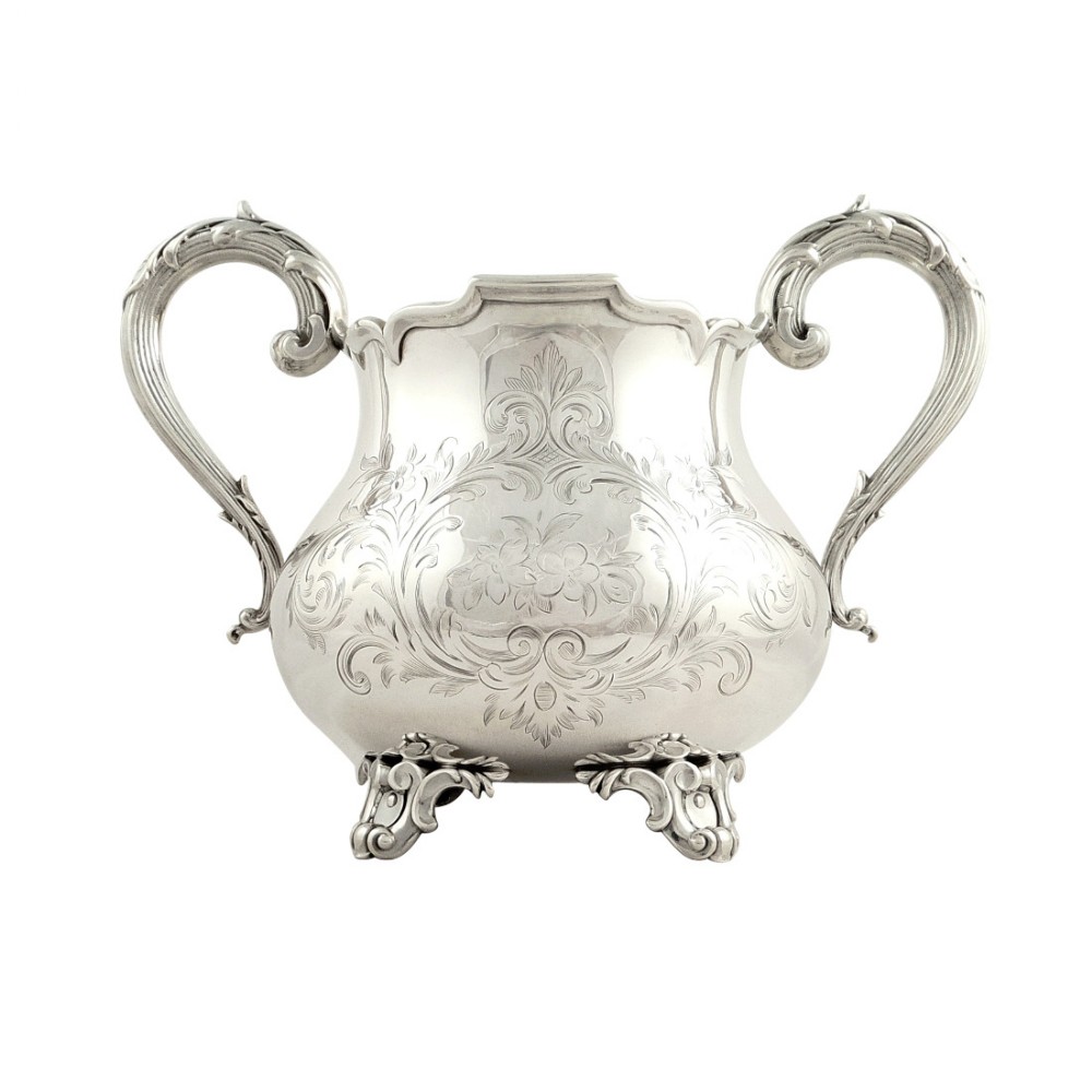 Antique Victorian Sterling Silver 2 Handle Bowl 1853