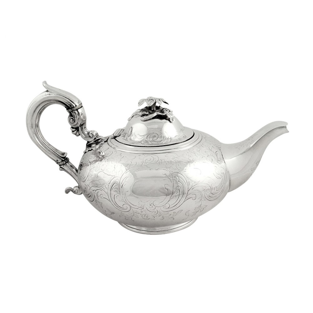 Antique Victorian Sterling Silver Teapot - 1862