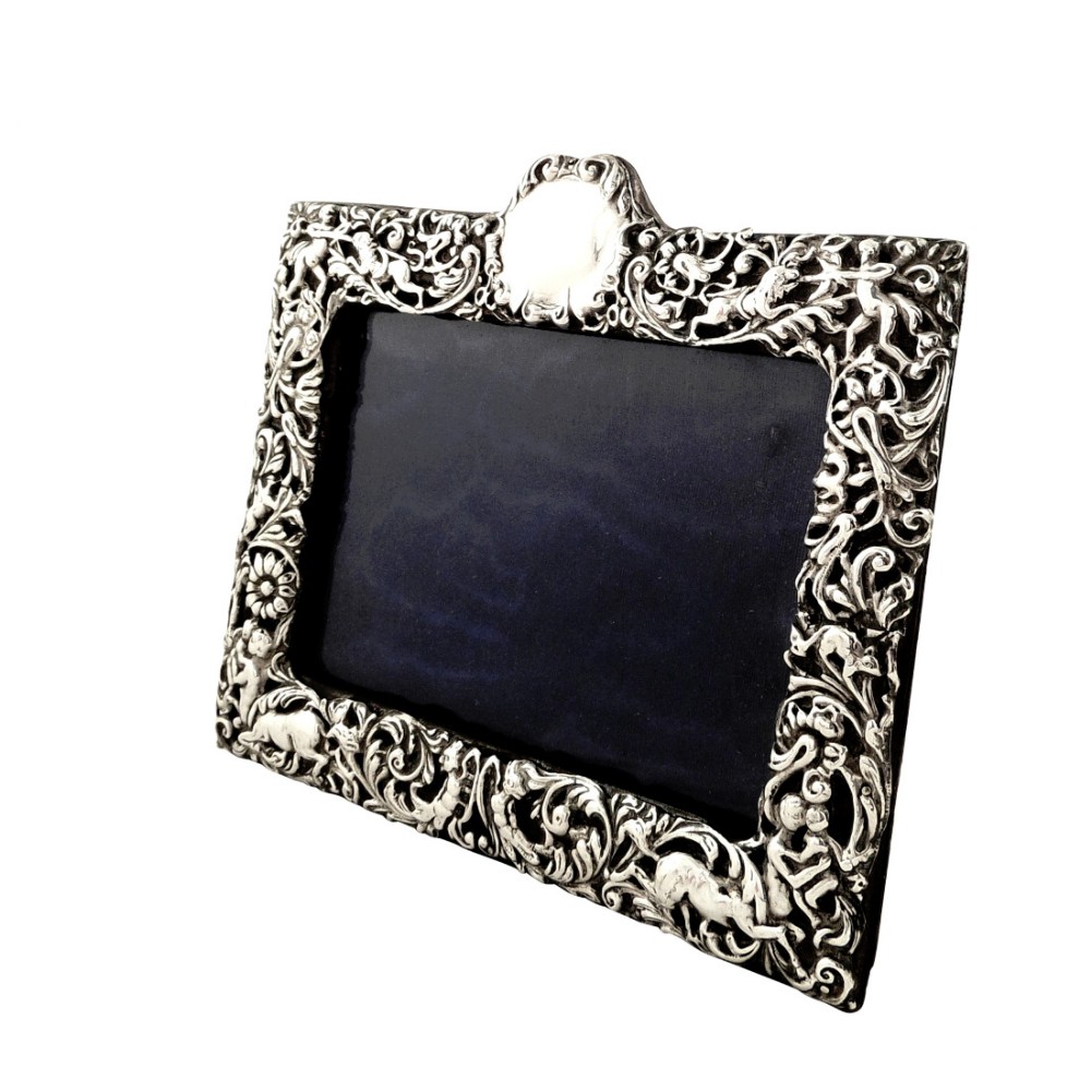 Antique Victorian Sterling Silver Photo Frame 1898