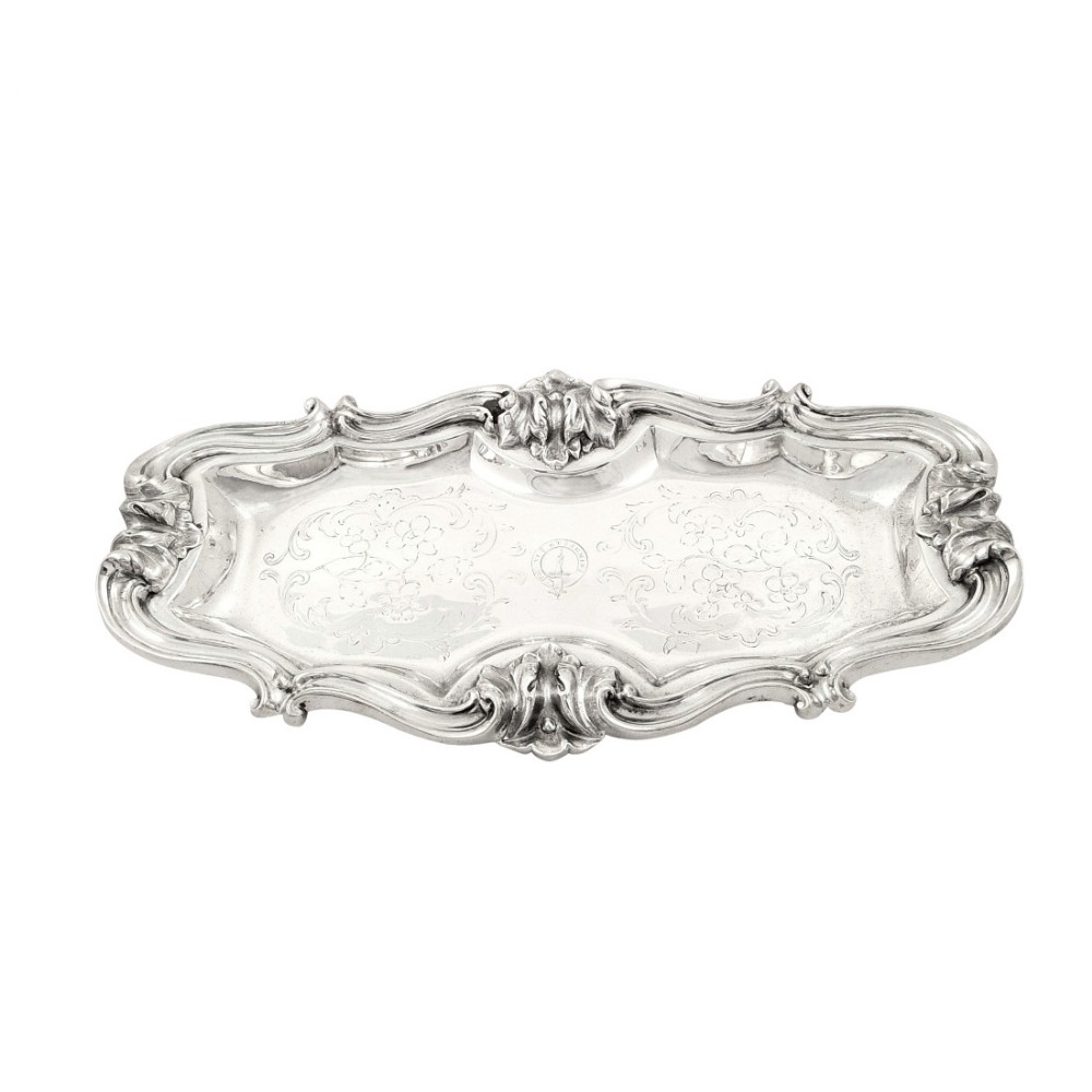 Antique Victorian Sterling Silver Snuffer / Pen Tray 1844