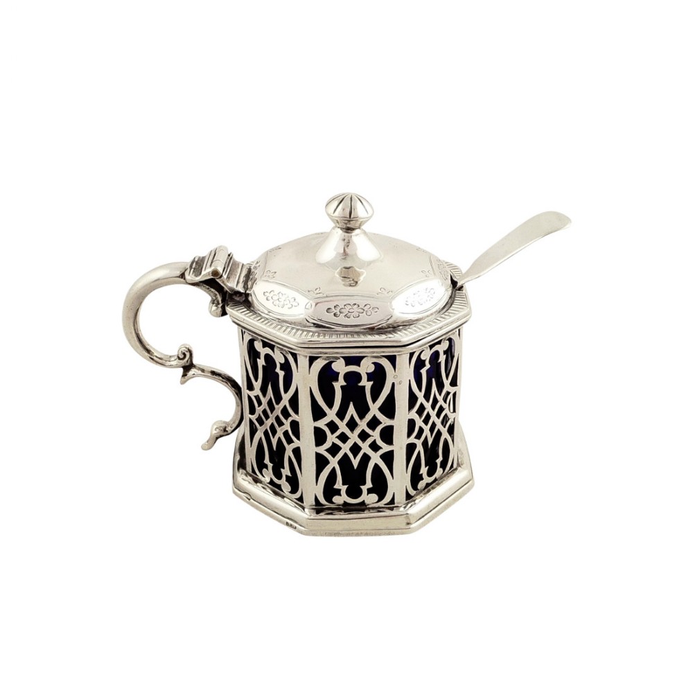 Antique Early Victorian Sterling Silver Mustard 1847