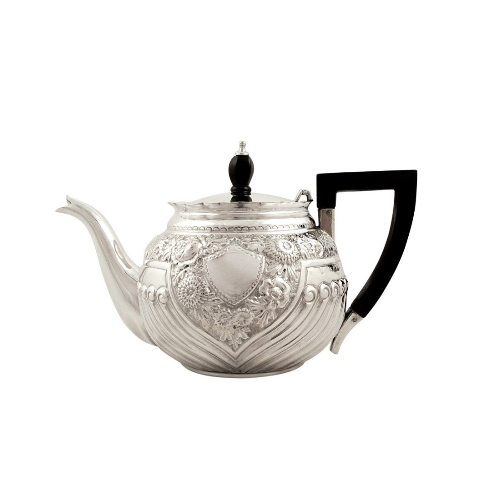 Antique Victorian Sterling Silver Bachelor Teapot 1898