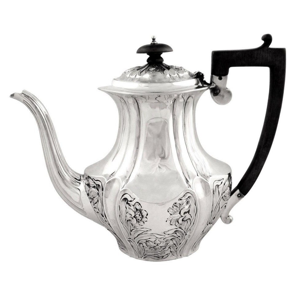 Antique Victorian Sterling Silver Coffee Pot 1899