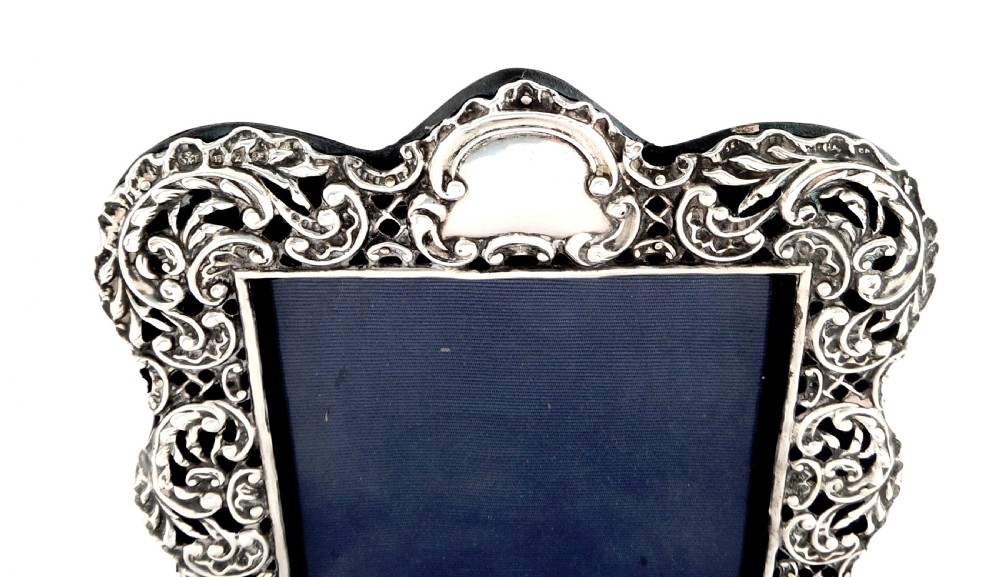 Antique Victorian Sterling Silver Photo Frame 1899 View IV