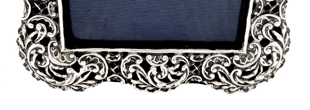 Antique Victorian Sterling Silver Photo Frame 1899 View V