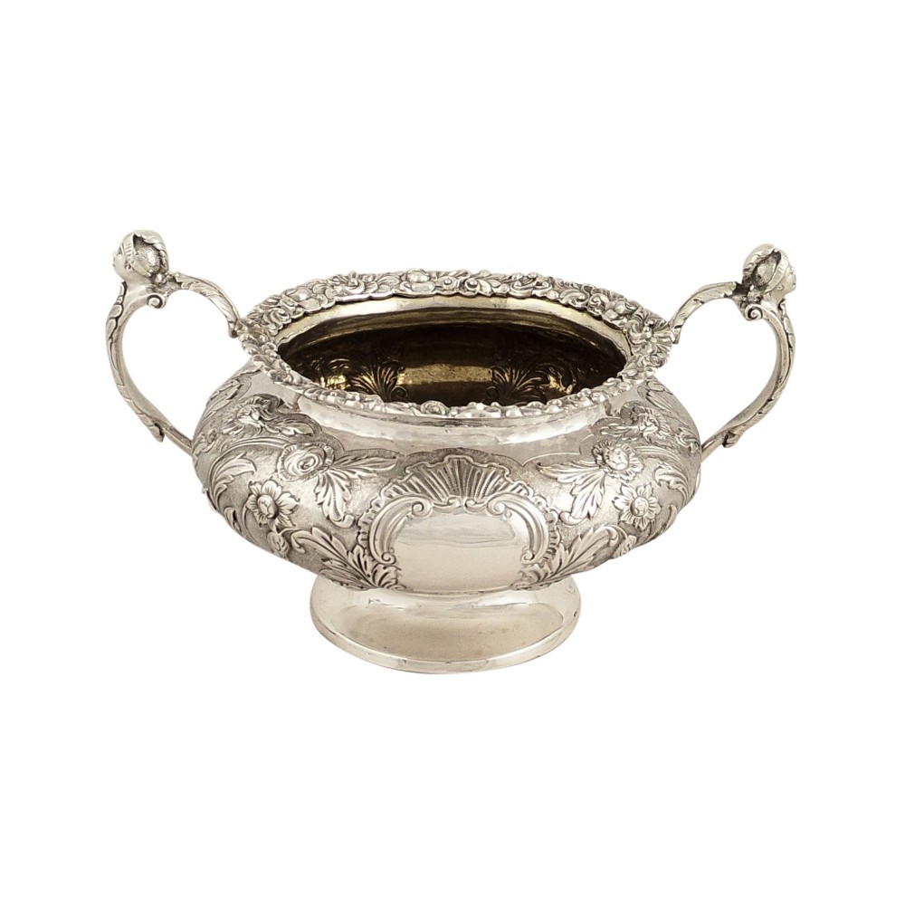Antique Georgian Sterling Silver 2 Handle Bowl 1826
