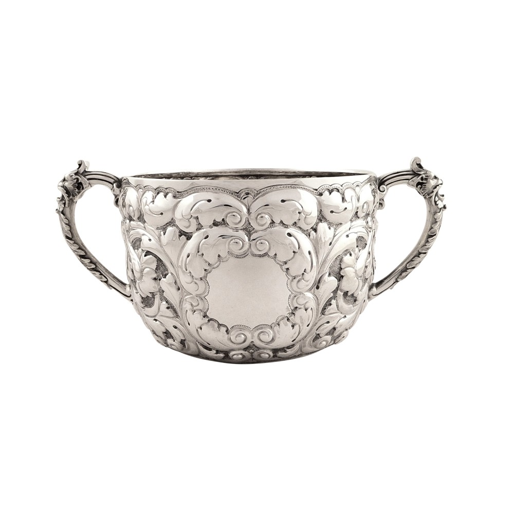 Antique Victorian Sterling Silver Porringer 1893