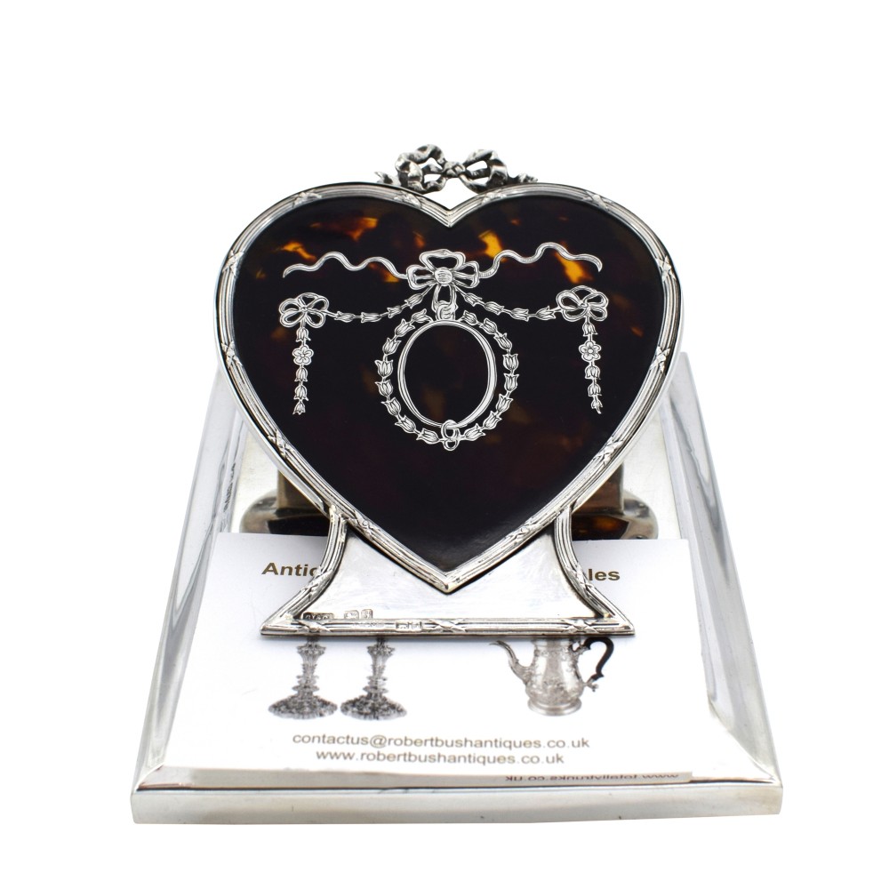 Antique Edwardian Sterling Silver & Tortoiseshell Desk Clip 1909