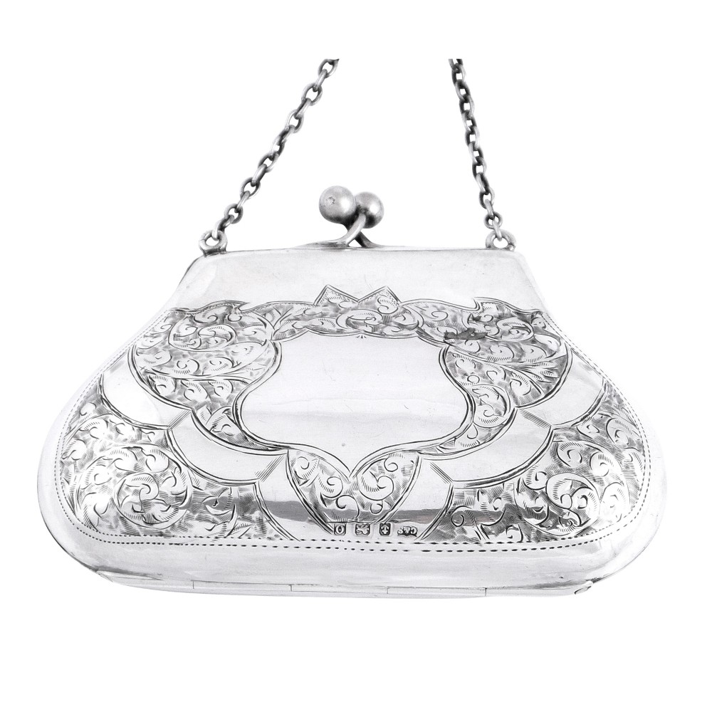 Antique Sterling Silver Purse 1913