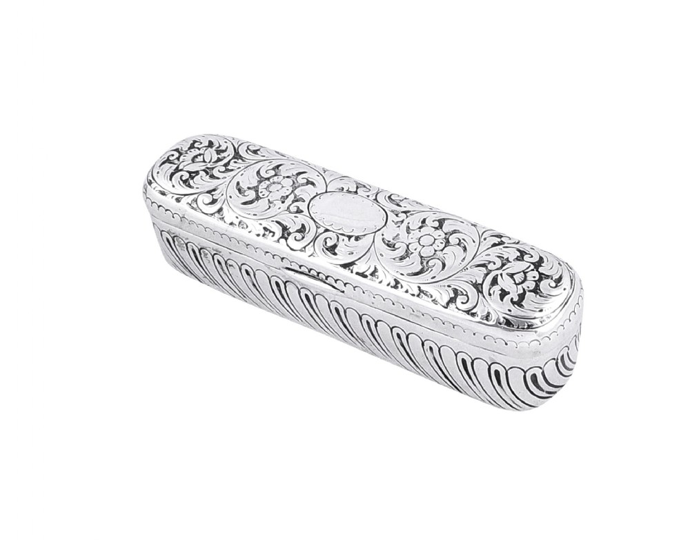 Antique Edwardian Sterling Silver Ring Box 1885