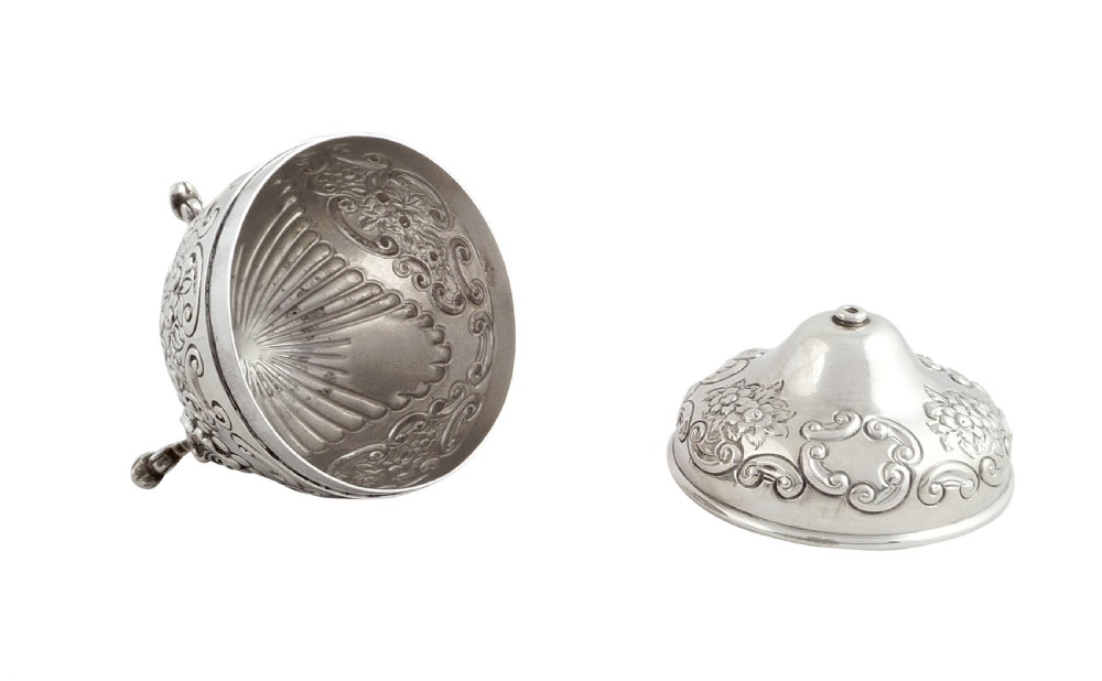 Antique Edwardian Sterling Silver String Box / Holder 1909 View VIII