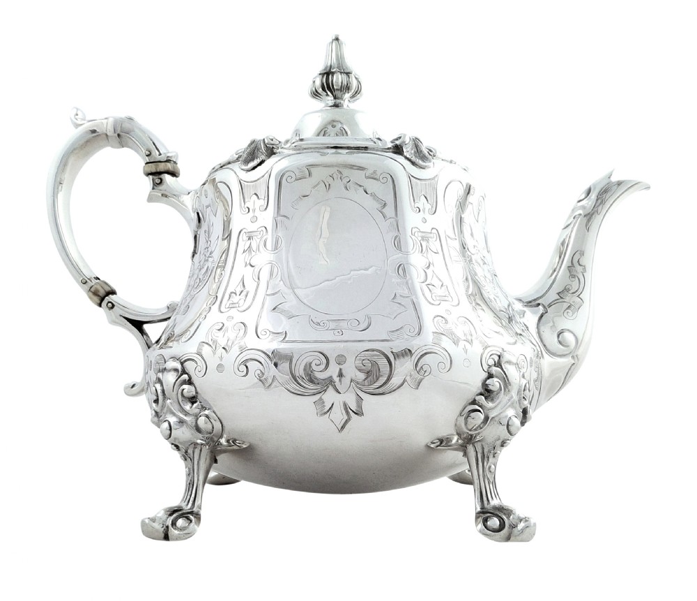 Antique Victorian Sterling Silver Teapot 1861 View X