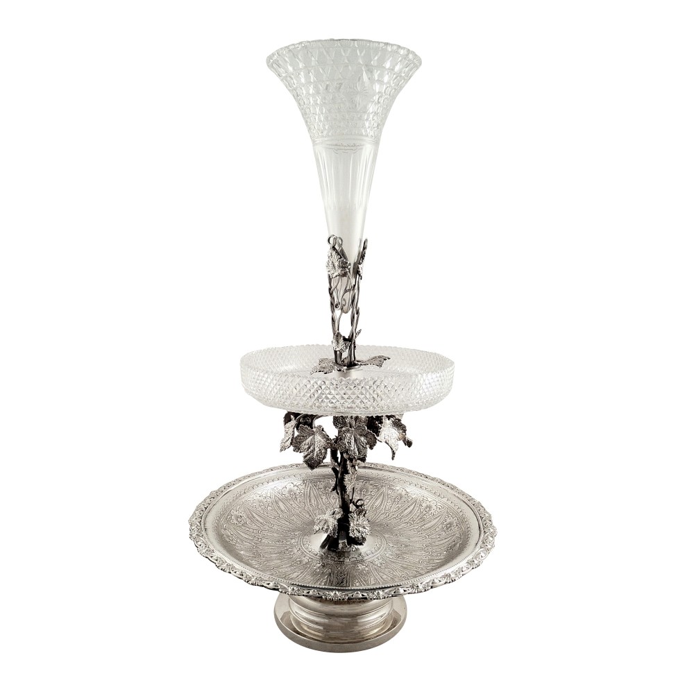 Antique Victorian Sterling Silver & Cut Glass 21