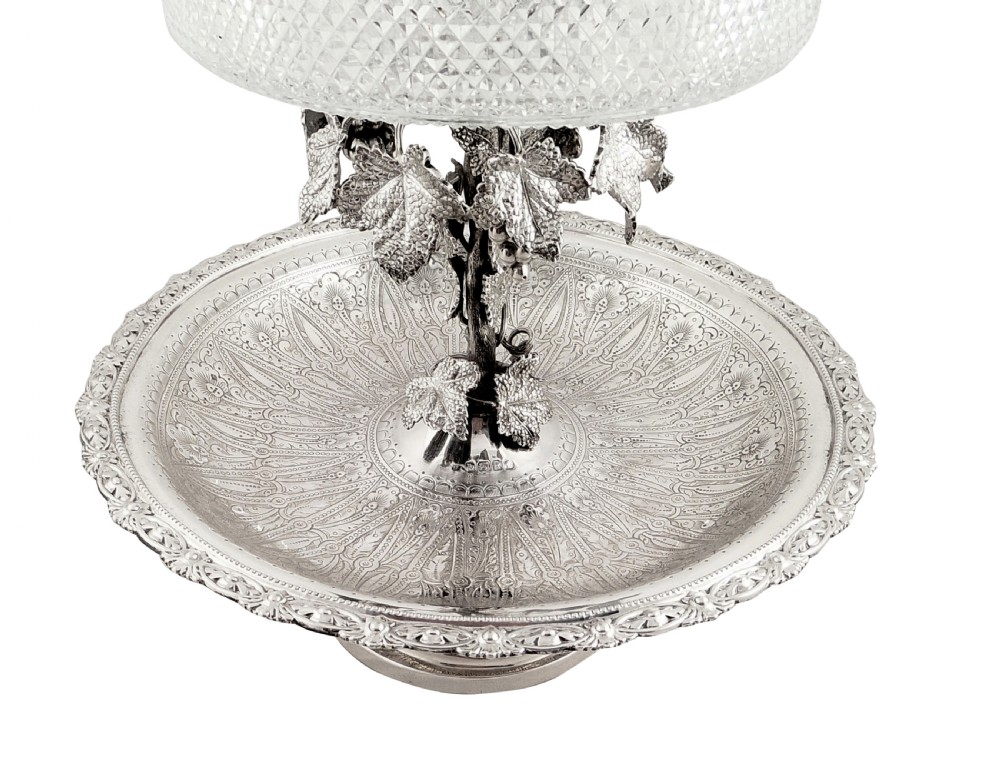 Antique Victorian Sterling Silver & Cut Glass 21