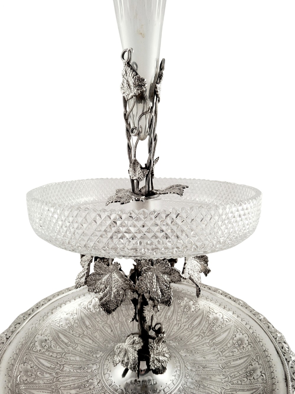 Antique Victorian Sterling Silver & Cut Glass 21