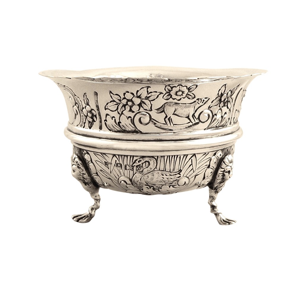 Antique Sterling Silver 'Animals' Bowl 1923