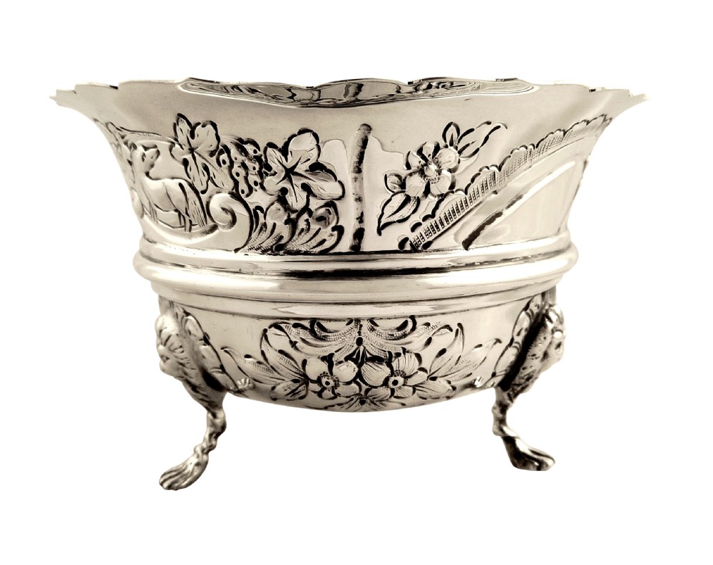 Antique Sterling Silver 'Animals' Bowl 1923 View VI