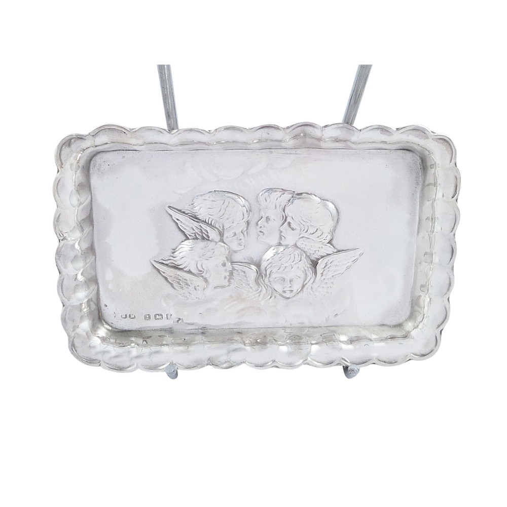 Antique Edwardian Sterling Silver Pin Tray 1905