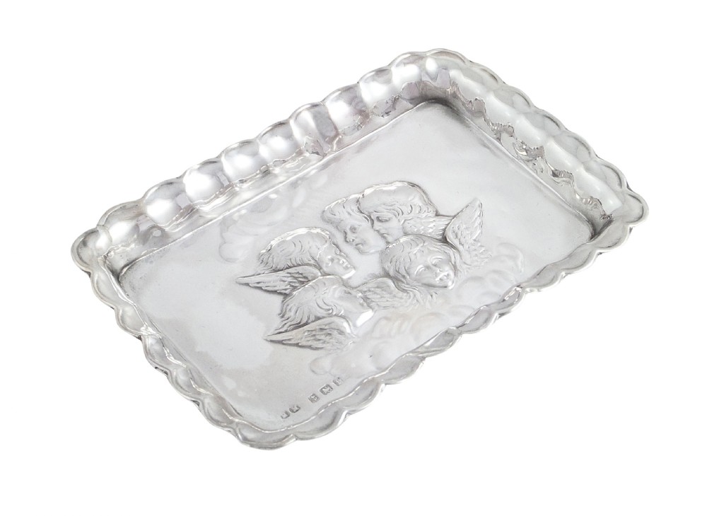 Antique Edwardian Sterling Silver Pin Tray 1905 View III