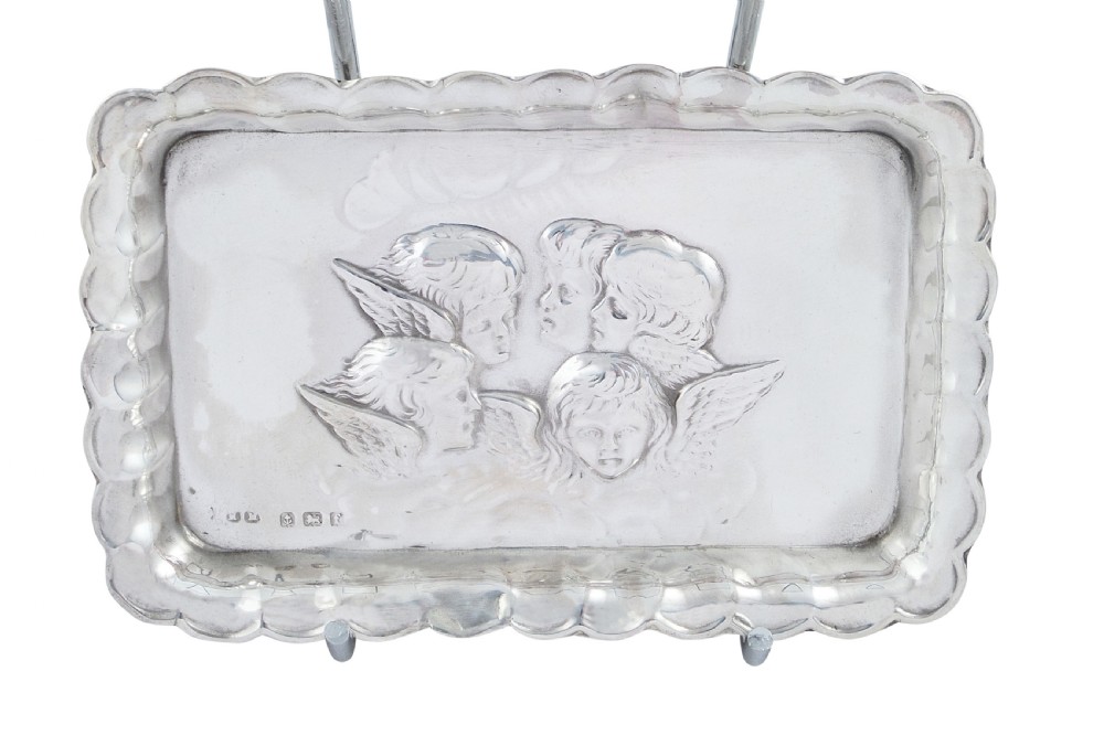 Antique Edwardian Sterling Silver Pin Tray 1905 View VI
