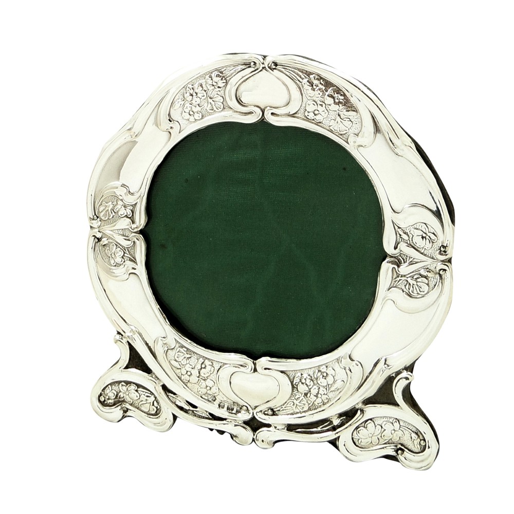 Antique Art Nouveau Sterling Silver Photo Frame 1903