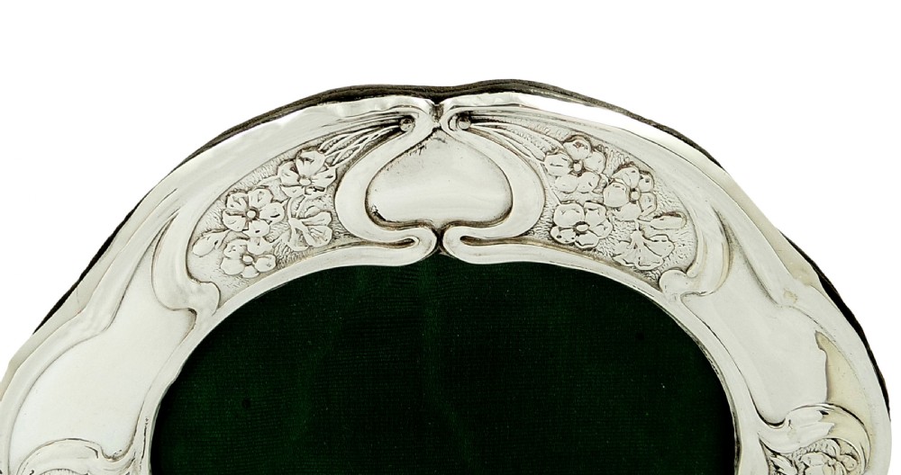 Antique Art Nouveau Sterling Silver Photo Frame 1903 View IV