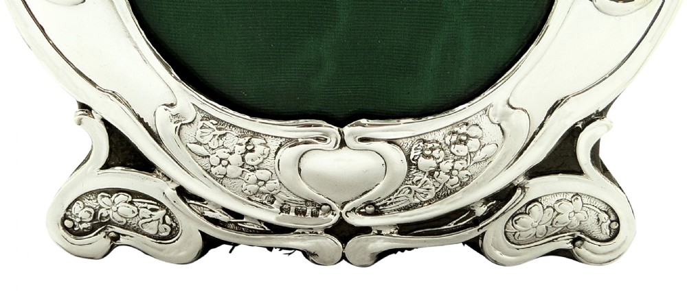 Antique Art Nouveau Sterling Silver Photo Frame 1903 View VI