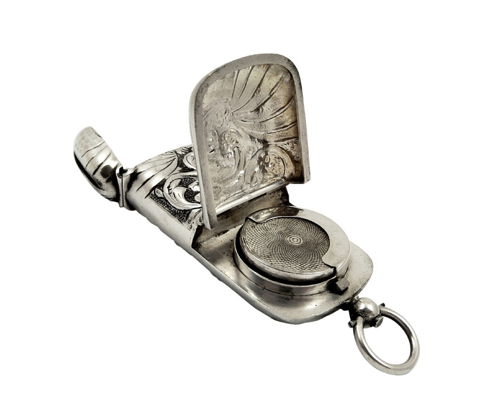 Antique Victorian Sterling Silver Sovereign / Vesta Case 1888 View IV