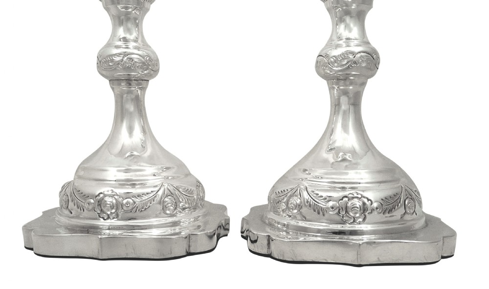 Pair of Antique Sterling Silver 13 1/2