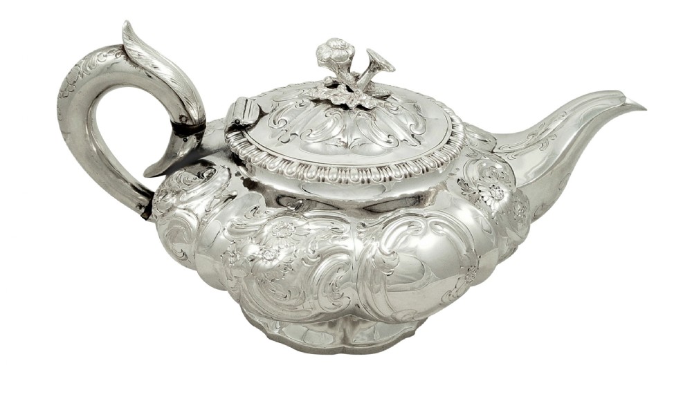 Antique George IV Sterling Silver Teapot 1823 View IX