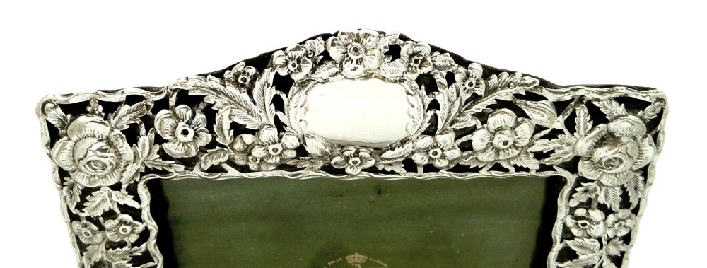 Antique Victorian Sterling Silver Photo Frame 1899 View II