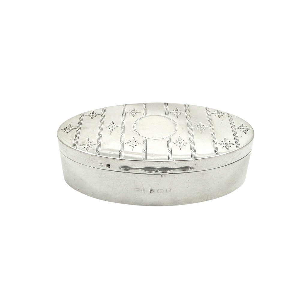 Antique Sterling Silver Ring Box 1911
