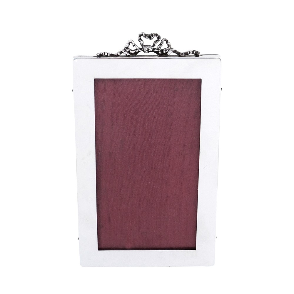Antique Sterling Silver 'Bow / Ribbon ' Photo Frame 1926