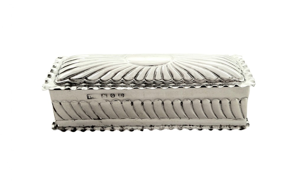 Antique Victorian Sterling Silver Trinket Box 1892 View II