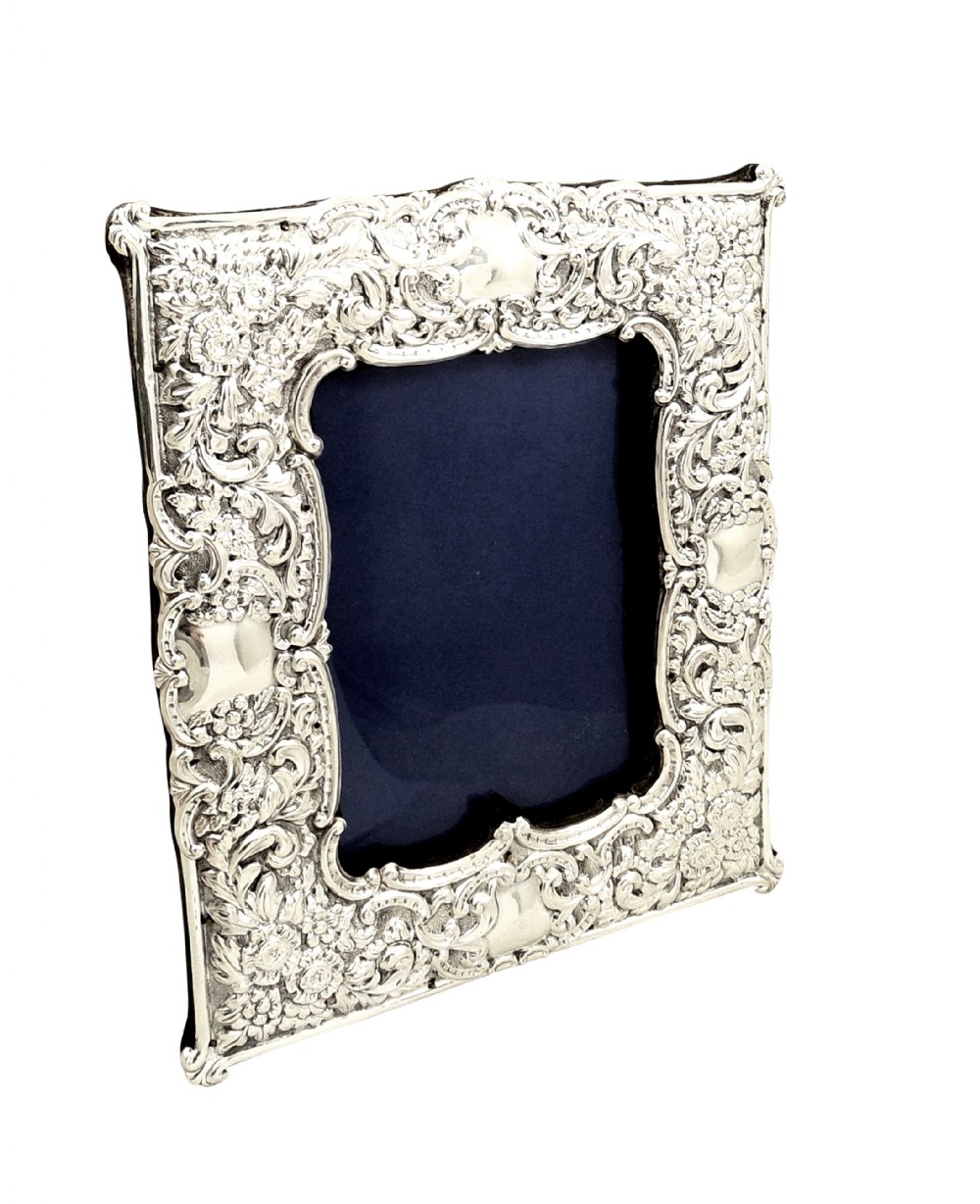 Antique Victorian Sterling Silver 8" Photo Frame 1900 | 508802
