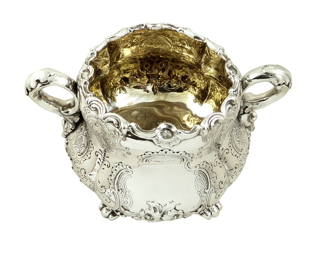 Antique Victorian Scottish Sterling Silver Bowl - Edinburgh 1846 View III