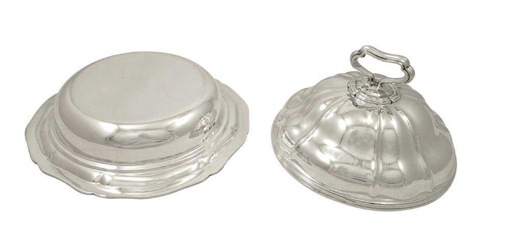 Antique Sterling Silver Muffin Dish 1912 View IV