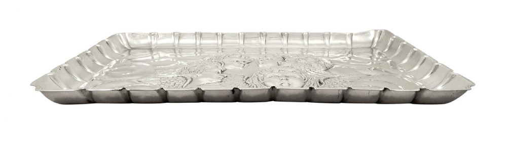 Antique Edwardian Sterling Silver 'Angels' Dressing Tray 1905 View III