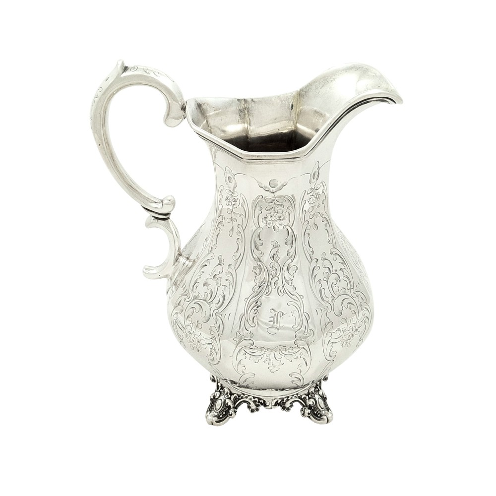 Antique Victorian Sterling Silver Jug 1848