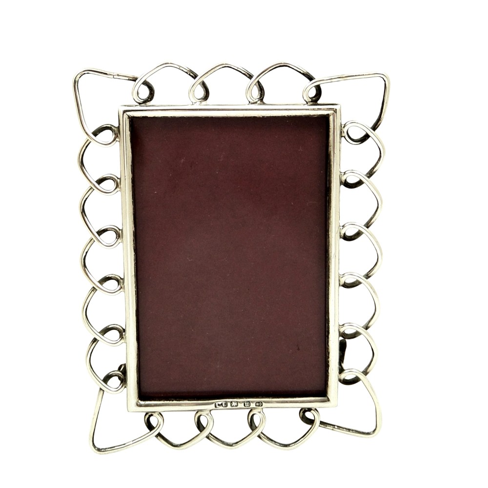 Antique Victorian Sterling Silver Ring Photo Frame 1896