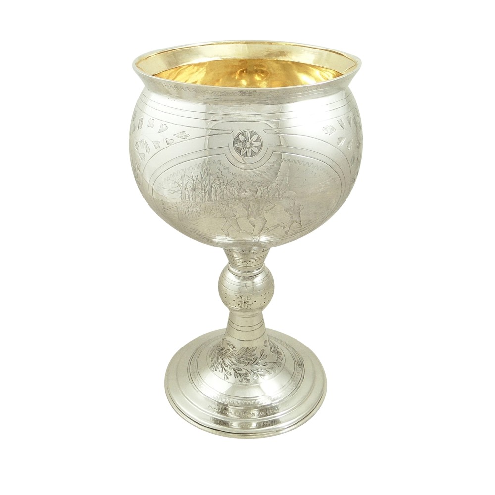 Antique Victorian Sterling Silver Trophy/Cup 1877 - Edinburgh Harriers.