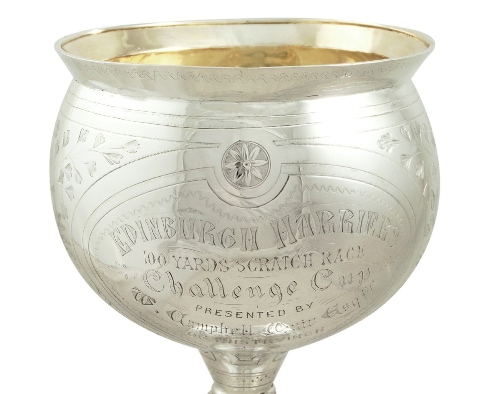 Antique Victorian Sterling Silver Trophy/Cup 1877 - Edinburgh Harriers. View VII