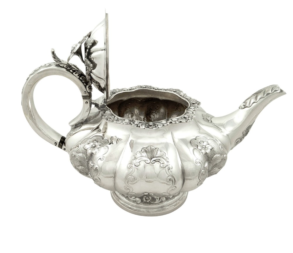 Antique William IV Sterling Silver Teapot 1834 View VI